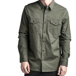 ROARK Olive Campover Shirt XL — rugged, utility-style long-sleeve shirt